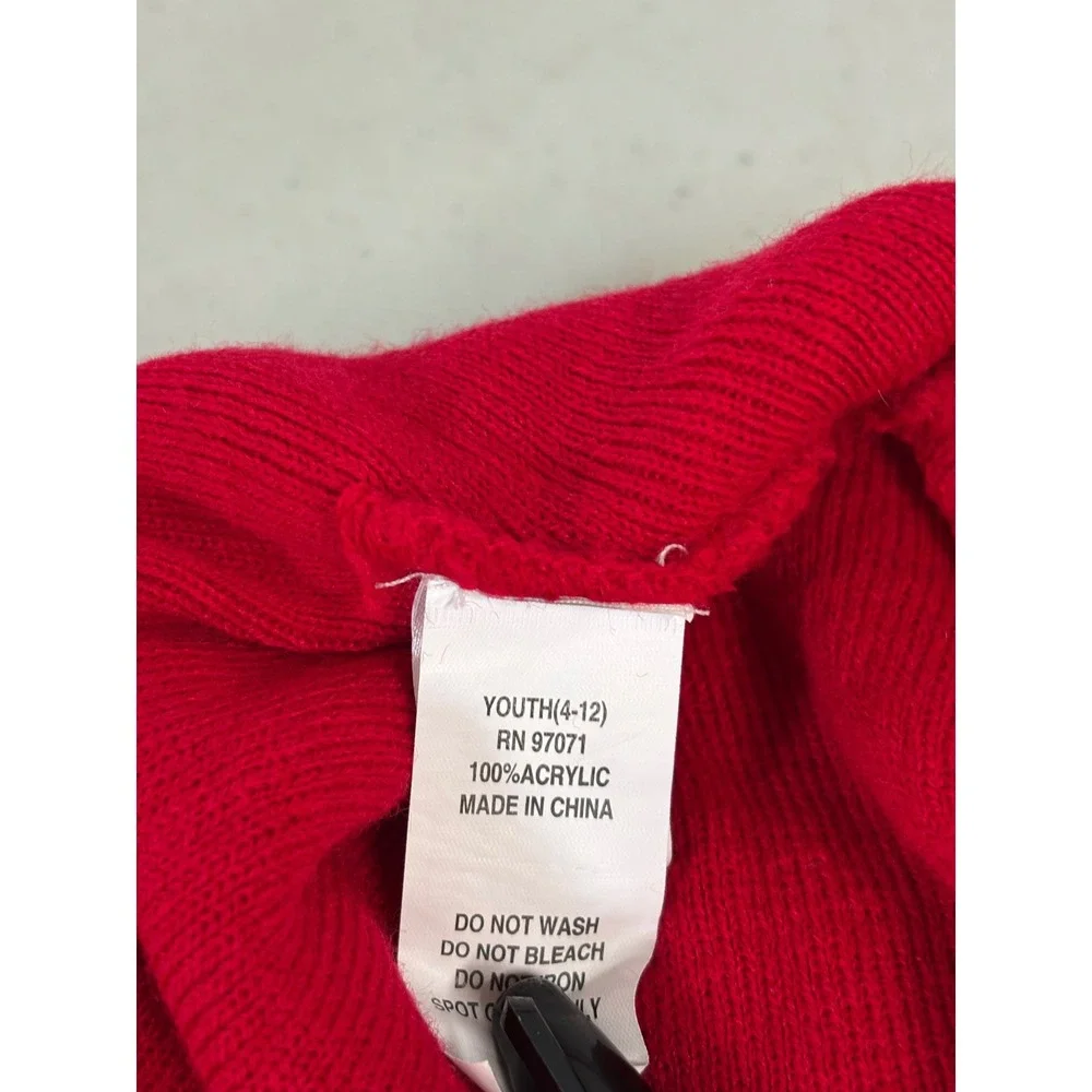 Ohio State Buckeyes Youth Red Cuffed Beanie Knit Hat Block O Logo Kids Size 4-12
